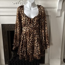 Allison + Kelly Leopard Dress With Built in Shorts XL NWT Retail $69