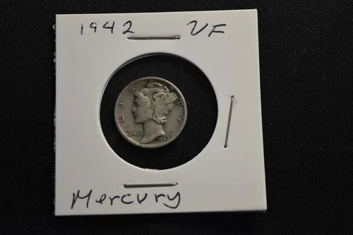 1942S Mercury Dime VF  #102