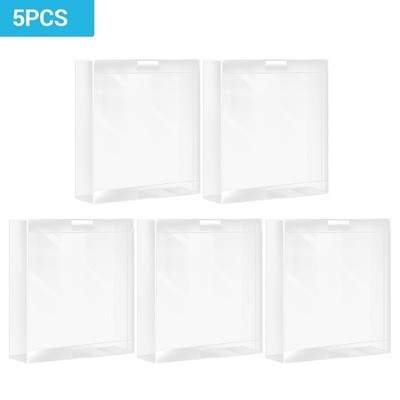 5PACK Plastic Protector Case For Nintendo NES Game Cartridge Clear Display Box