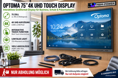75 Zoll 4K Optoma Multi-Touch Flachbildschirm der Creative Touch 5 Serie -5751RK