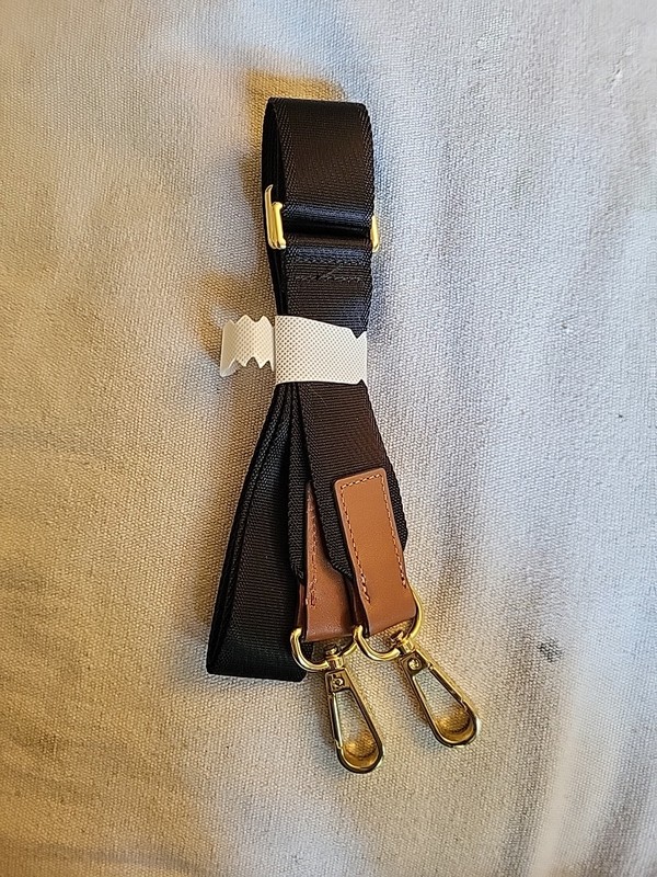 Brics Replacement Bag Luggage Strap Black Leather Trim Never Used