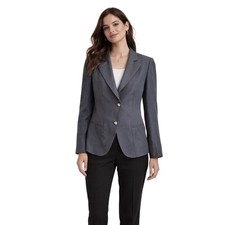 Giorgio Armani Gray Textured Blazer Jacket Made in Italy Size 46 US 12