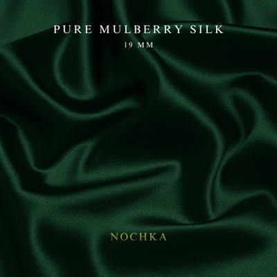 Hunter Green 100% Pure Mulberry Silk Fabric by the Yard 44'' width 19 mm 6A Grade