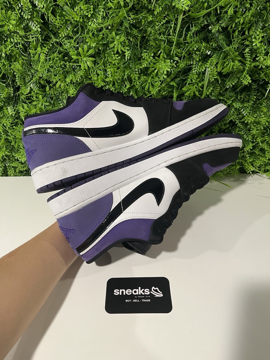 USED Air Jordan 1 Low Court Purple 553558-125 SIZE 13M NO