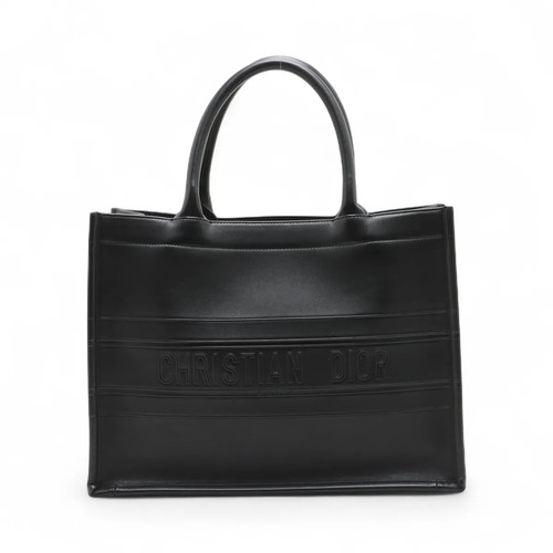 Christian Dior Book Tote Medium Leather Tote bag Black