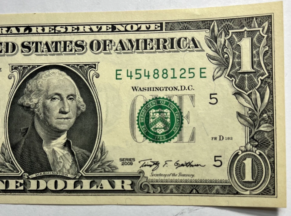 $1 Bill 2009 - Rosa Gumataotao Rios Autographed Federal Reserve Bank  - Image 2 of 4