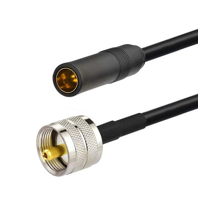 Eightwood PL259 UHF Male to DIN FM/AM Female Adapter RG58 Coax Cable 12 Inches f