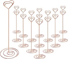 12 Table Number Holders Rose Gold  8.75 Inches, 2.5mm Thick  with Customized Plac