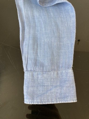 Men’s Reiss Ruban 100% Linen Button Up Shirt Light Blue Size Small - Picture 14 of 14