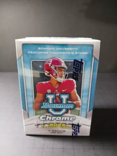 2022 Bowman University Chrome College Football blaster box new factory sealed.