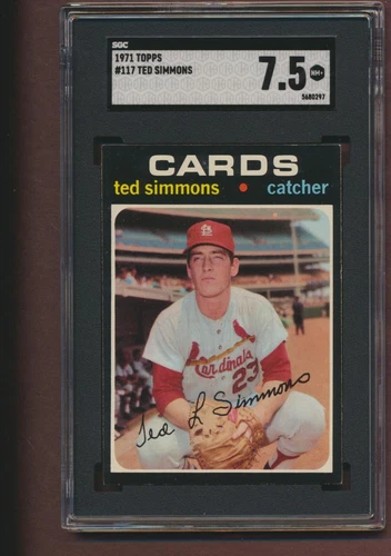 1971 Topps Ted Simmons #117 HOF St Louis Cardinals SGC 7.5  NM+ GREAT CENTERING