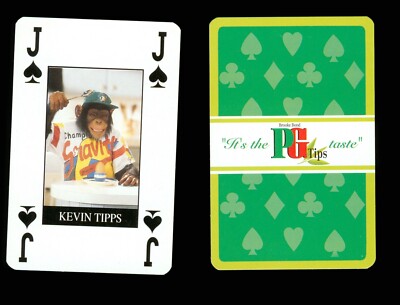 1 x playing card Brooke Bond PG Tips tea Chimpanzee Kevin Jack of Spades   P086