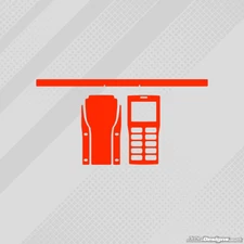 FLUO RED STYLE GEL COAT FULL WRAP STICKER KIT FOR UNIPRO STOPWATCH KARTING