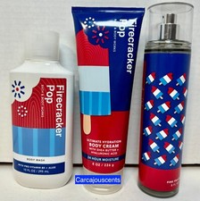 Bath Body Works Firecracker Pop Shower Gel Body Cream Fragrance Mist Set