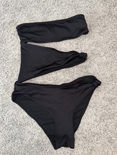 NWOT H M Chic One Piece Cutout Black Swimsuit Sz 6 DISCONTINUED