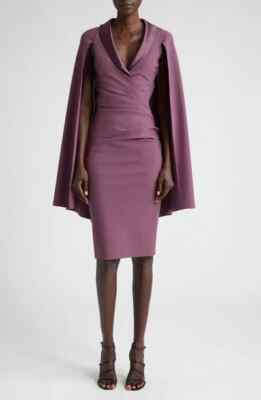 NEW, CHIARA BONI La Petite Robe Shiarif Pleated Dress In Plum Sz 40 #D7701