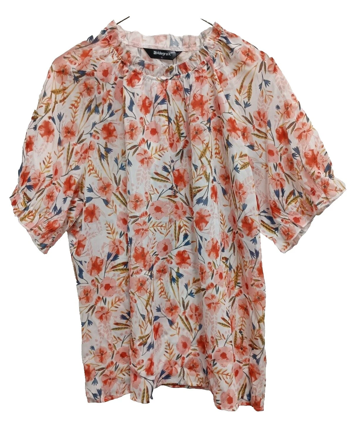 Negocio de poliéster Blusa Floral Tops para mujer