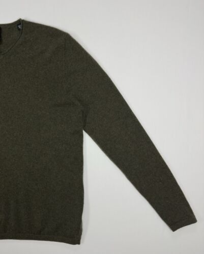 ISDA & Co 100% Cashmere Dark Green Long Sleeve V-neck Pullover Medium - Picture 4 of 13