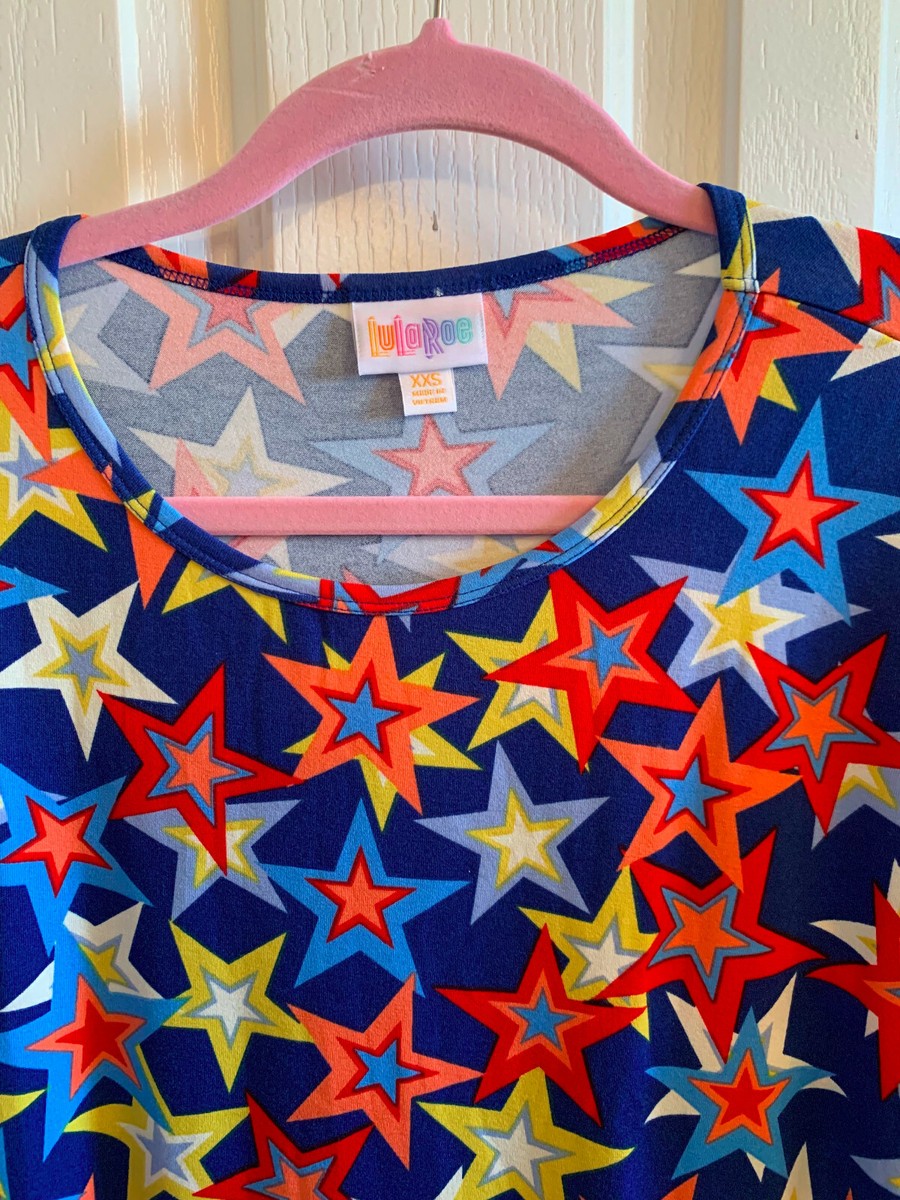Haut Femme LuLaRoe Irma Taille S – Tunique Américaine Stars (neuf Avec étiquette)