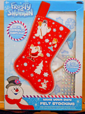 Frosty The Snowman Christmas Felt Stocking Kit 18" Kids 6 Easy Damaged Box