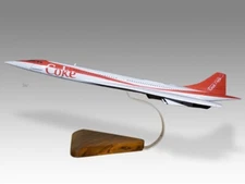 Concorde Coca Cola Desk Wood Airplane New Model Small Scale 1/200