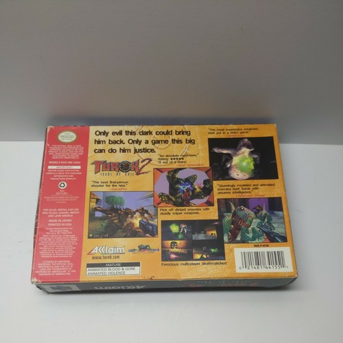 Turok 2: Seeds of Evil (Nintendo 64, 1998) Complete CIB N64 W/SPECIAL NOTE! READ - Picture 5 of 12