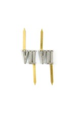 WWII German Shoulder Boards cyphers Silver VII Munchen 13mm 2pcs