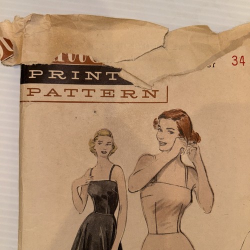 BUTTERICK Cut 50s Pattern 5933 Evening Length Full Slip & Petticoat Size 16 - Picture 2 of 11