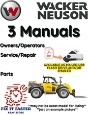 WACKER NEUSON TH955 KRAMER TELEHANDLER OPERATORS SERVICE PARTS MANUAL PDF USB