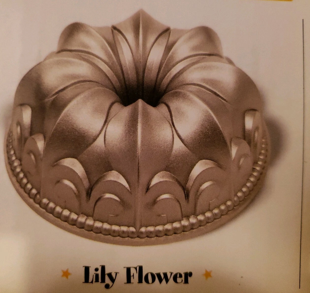 BUNDT MOLD FANCY SWEET MAGIC FOR CREATIVE CAKES, LILY FLOWER