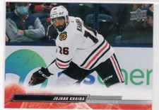Jujhar Khaira 22-23 Upper Deck Series 1 Base Common #39 Chicago Blackhawks