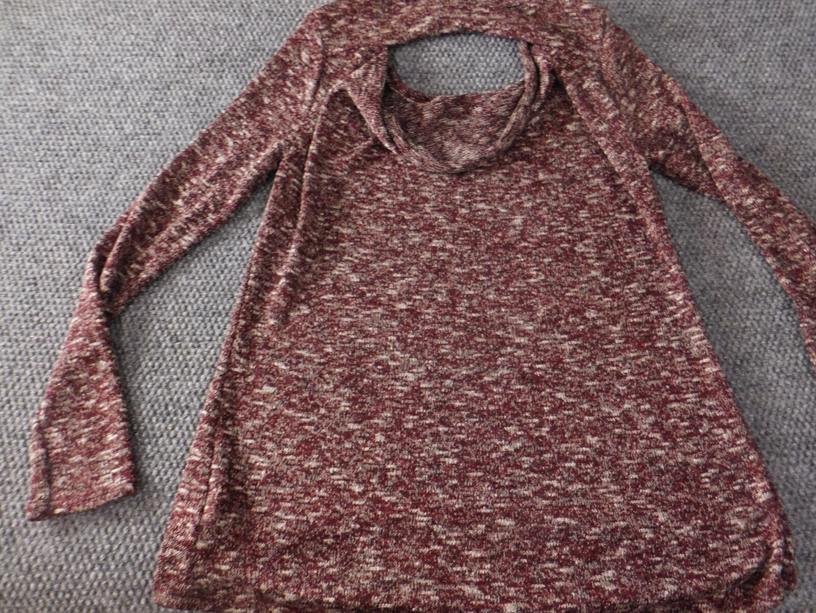 Red Sweater Large pullover stretch  pullover top - image 9