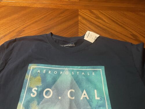 Aeropostale Mens NWT Blue Crest Short Sleeve Shirt! Large - Picture 3 of 3