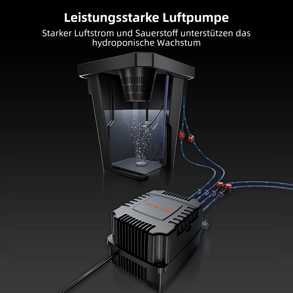 Spider Farmer DWC Hydroponic System 7 Gallon Deep Water Culture with 4 Buckets - Bild 4 von 4