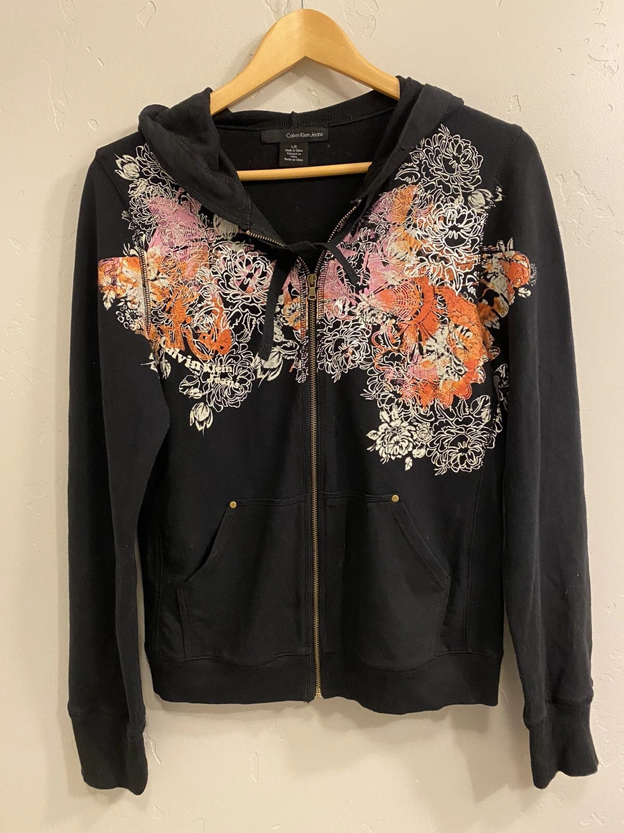 Calvin klein floral hoodie discount