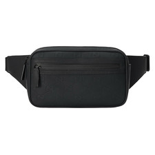 GUCCI $1650 Small Black Rubber-Effect Leather Belt Bag New/Authentic