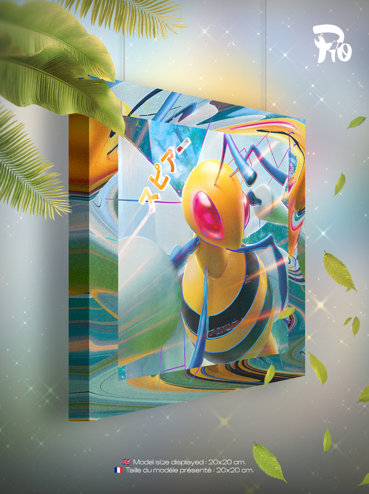 Toile Pokémon Dardargnan cadeau original pour fan de manga et jeux vidéo