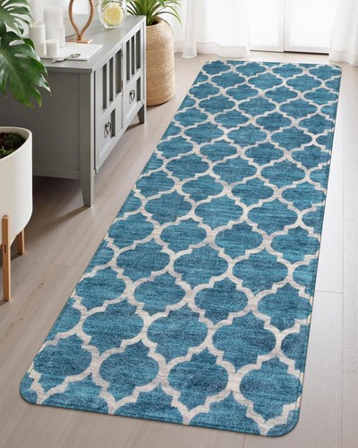 Soft Faux Wool 2' X 6' Runner Rug - Stylish Non-Slip Kitchen & Bathroom Option - Picture 4 of 9