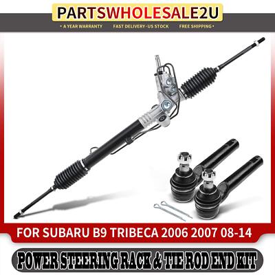 3x Rack and Pinion & Tie Rod End Kit for Subaru B9 Tribeca 06-07 Tribeca 08-14