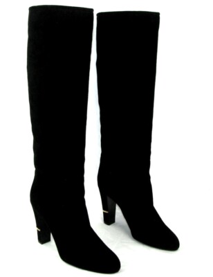 Sergio Rossi - Boots Heels 9 cm Leather Suede Black 37.5 