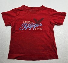 Tommy Hilfiger Unisex Toddler Size 18 Months Cotton T-Shirt Red With Logo 2012