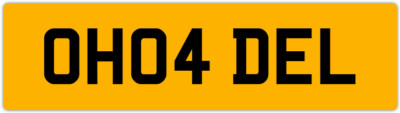   AMAZING OH HO ADELE ADELLE ADEL DELS DELA PRIVATE CAR NUMBER PLATE OH04 DEL