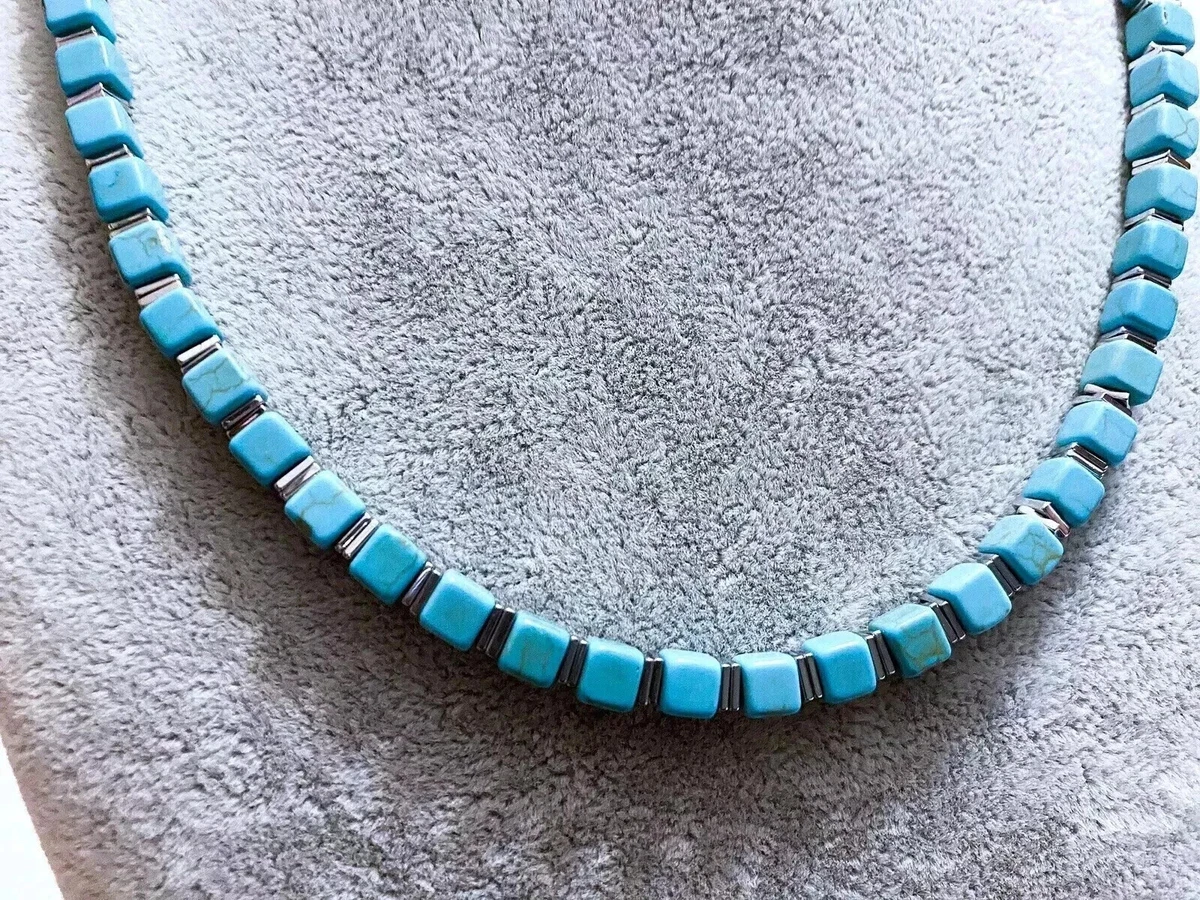 Ciondolo Turchese Burattato E Argento 925 - Ciondoli Turchese - Gioielli Turchese - Turchese - Foto 5