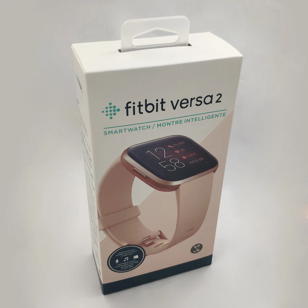 Fitbit Versa 2 Health & Fitness Smartwatch with Heart Rate, Music, Alexa  Built-in, Sleep & Swim Tracking, Petal/Copper Rose, One Size (S & L Bands