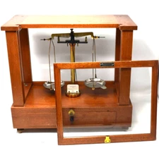 SEEDERER KOHLBUSCH JEWELERS ANTIQUE SCALE SARGENT CASE WEIGHTS INCLUDED GORGEOUS