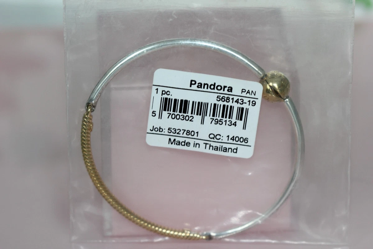 PANDORA SHINE 3 link Bangle BRACELET 568143 19 BOX 7.5 Beware fakes Box inc