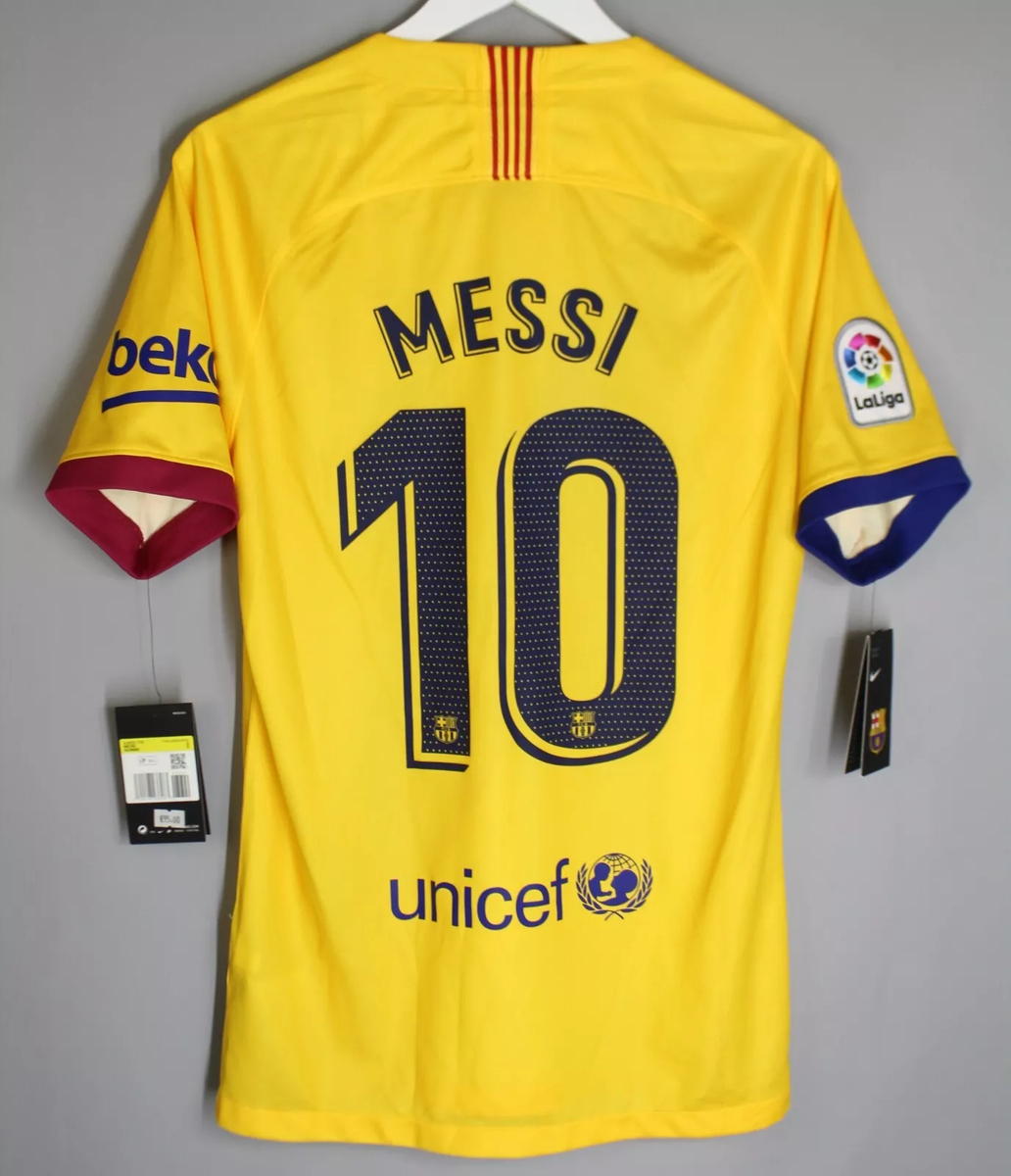 FC BARCELONA SPAIN 2019/2020 AWAY FOOTBALL SHIRT JERSEY NIKE SIZE