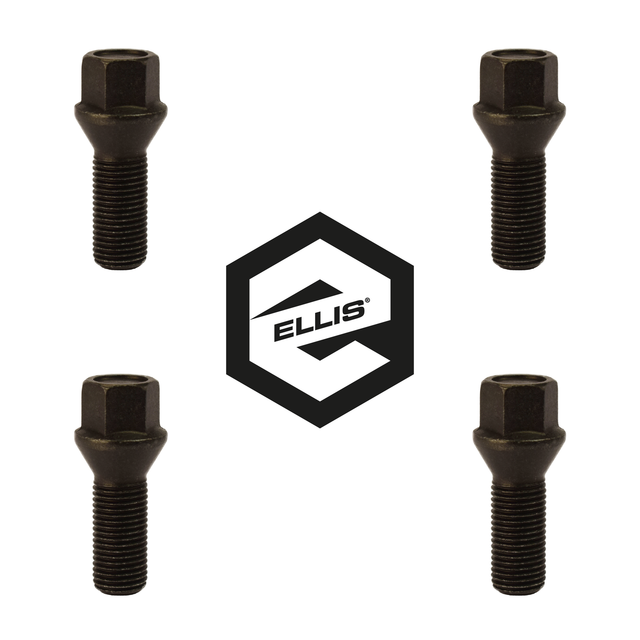 4x M14 x 1.5, 30mm Thread Tapered Black Wheel Bolts For BMW eBay