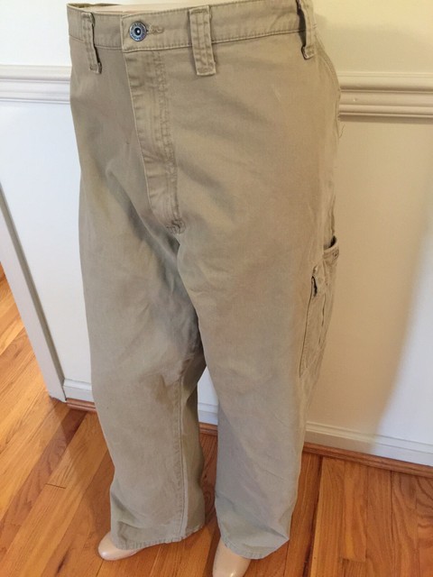 Men Wrangler 7 pocket Tan Beige Grain Cargo Pants Tag 44x32 70LEWGR Meas 45x31.5 | eBay