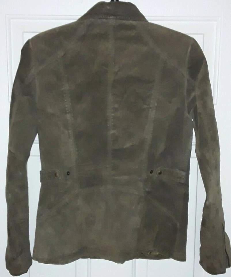 Chaqueta de Gamuza Alfani Talla S Cuero Auténtico con Cremallera 4 Bolsillos En muy buena condición Foto 4 de 4